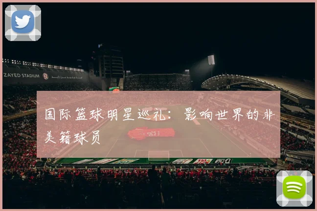 国际篮球明星巡礼:影响世界的非美籍球员